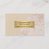 Goldrahmen | Leder | Grungy Texture Visitenkarte (Rückseite)