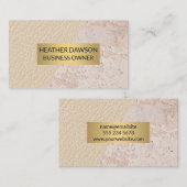 Goldrahmen | Leder | Grungy Texture Visitenkarte (Vorne/Hinten)