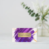 Goldrahmen | Marmor | Pinsel gebürstet Visitenkarte (Stehend Vorderseite)