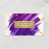 Goldrahmen | Marmor | Pinsel gebürstet Visitenkarte (Rückseite)