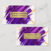 Goldrahmen | Marmor | Pinsel gebürstet Visitenkarte (Vorne/Hinten)