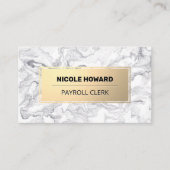 Goldrahmen | Marmordesign Visitenkarte (Vorderseite)