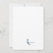 Goldrahmen mit blauen Zweigen Religiöse Einladung (Rückseite)