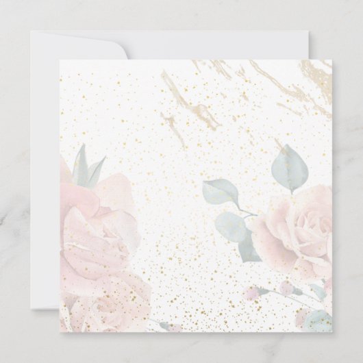 Goldrahmen mit Blume Einladung (Rückseite)