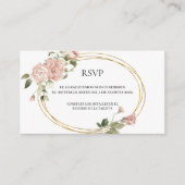 Goldrahmen mit Rose quinceañera RSVP-Karte Begleitkarte (Vorderseite)