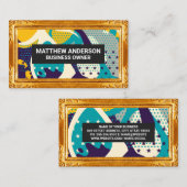 Goldrahmen | Moderne Kunst Visitenkarte (Vorne/Hinten)