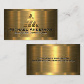 Goldrahmen | Modernes Gold Metallic Visitenkarte (Vorne/Hinten)