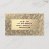 Goldrahmen | Muster aus Metall Gold Visitenkarte (Rückseite)
