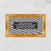 Goldrahmen | Muster der Streifen Visitenkarte (Rückseite)