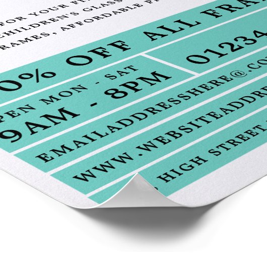 Goldrahmen, Optiker, Techniker Poster (Ecke)