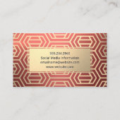 Goldrahmen | Red Metallic Brushed Visitenkarte (Rückseite)