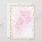 Goldrahmen Rosa florale islamische Hochzeit Einladung (Rückseite)