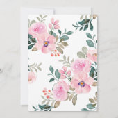 Goldrahmen Rosa florale islamische Hochzeit Einladung (Rückseite)