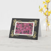 Goldrahmen-Rosen-Karte Karte (Gelbe Blume)