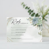 Goldrahmen RSVP Karte (Stehend Vorderseite)