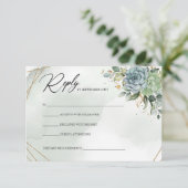 Goldrahmen RSVP Karte (Stehend Vorderseite)