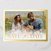 Goldrahmen Save the Date Folieneinladung (Vorderseite)