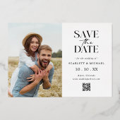 Goldrahmen Save the Date Folieneinladung (Rückseite)