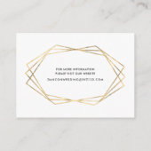 Goldrahmen Save the Date mit Hochzeits-Website Begleitkarte (Rückseite)