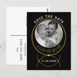 Goldrahmen Schmuck inspiriert Hochzeitsfest Foto Postkarte