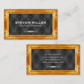 Goldrahmen | Schwarze Polsterung Visitenkarte (Vorne/Hinten)