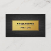 Goldrahmen | Sleek Metallic Texture Visitenkarte (Vorderseite)