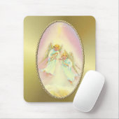 GOLDrahmen u. -ENGEL durch SHARON SHARPE Mousepad (Mit Mouse)
