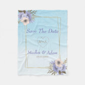 Goldrahmen und Blume Fleecedecke (Vorderseite)