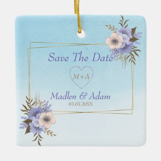 Goldrahmen und Bouquet Keramikornament (Vorderseite)