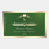 Goldrahmen und Monogramm für das Umweltzeichen für Rechteckiger Aufkleber (Vorderseite)