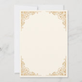 Goldrahmen Verziert Nuestra Boda Einladung (Rückseite)