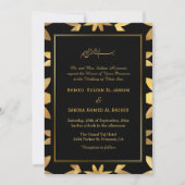 Goldrahmen Verzierte islamische Heirat Einladung (Vorderseite)