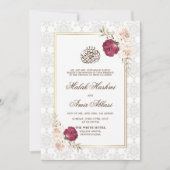 Goldrahmen Verzierte islamische Hochzeit Einladung (Vorderseite)