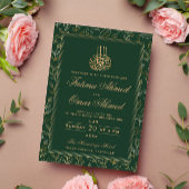 Goldrahmen Verzierte islamische Hochzeit Einladung