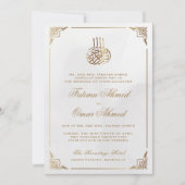 Goldrahmen Verzierte islamische Hochzeit Einladung (Vorderseite)