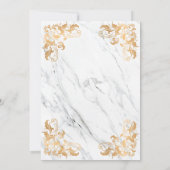 Goldrahmen Verzierte Marmorverkleidung islamischer Einladung (Rückseite)