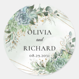 Goldrahmen von Boho Runder Aufkleber