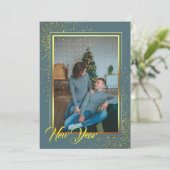Goldrahmen Weihnachts-Foto Weihnachtskarte Feiertagskarte (Stehend Vorderseite)