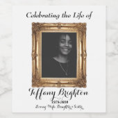 Goldrahmen-Weinetikett Weinetikett (Einzelnes Label)