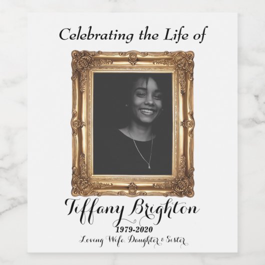 Goldrahmen-Weinetikett Weinetikett (Einzelnes Label)