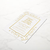 Goldrahmen zum 50. Hochzeitstag Folieneinladung (Gedreht)