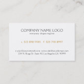 Goldraht und geometrischer Rahmen Visitenkarte (Rückseite)