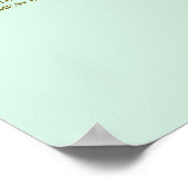 Goldrand auf Minze Green Alphabetic Seekarte Poster (Ecke)