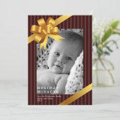 Goldrand Bugframe - Urlaubsmagazin Feiertagskarte (Stehend Vorderseite)