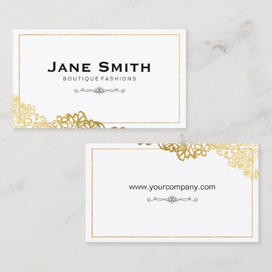 Goldrand Elegant Visitenkarte (Vorne/Hinten)