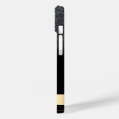 Goldrand, Metalltropfen, Schwarzer Glitzer Case-Mate iPhone Hülle (Rückseite / Links)