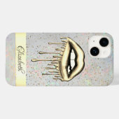 Goldrand, Metallwaschlippen, Holografisches Ca Case-Mate iPhone Hülle (Rückseite (Horizontal))