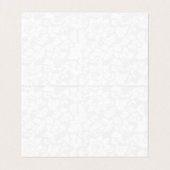 Goldrand und weißer Damast Visitenkarten (Innenseite Aufgefaltet)