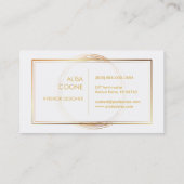 Goldrand von PixDezines Imitats Visitenkarte (Rückseite)