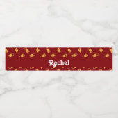 Goldratten-Silhouette Wasserflaschenetikett (Einzelnes Label)